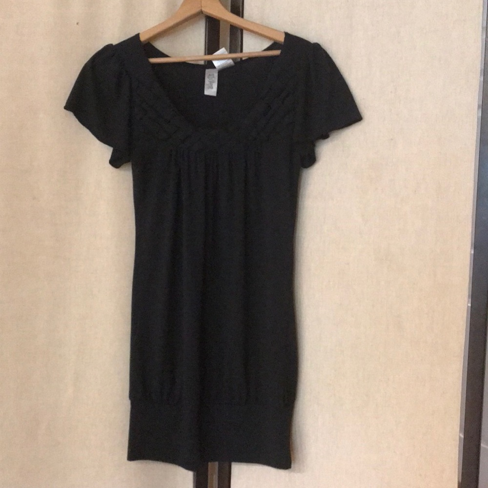 Lster Black Short Sleeve TShirt Dress